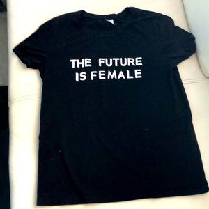 Black “The Future is Female” Shirt, size M